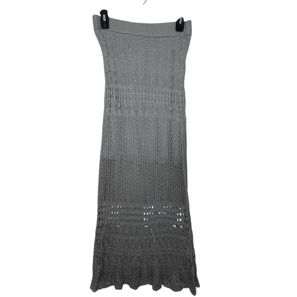 Grey Crochet Maxi Skirt - Picture 1 of 4